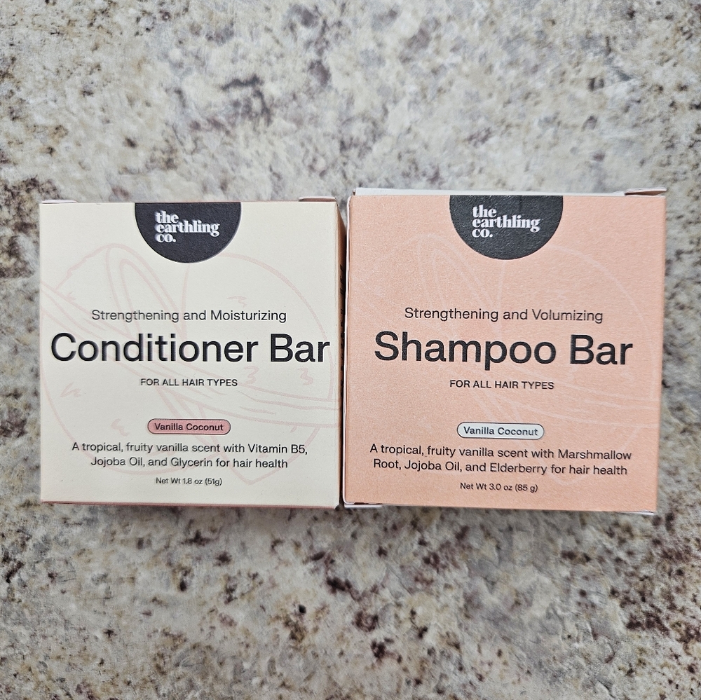 The Earthling Co Vanilla coconut shampoo and conditioner